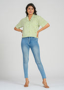 Mint Meadow Cotton Crop Top