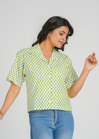 Mint Meadow Cotton Crop Top