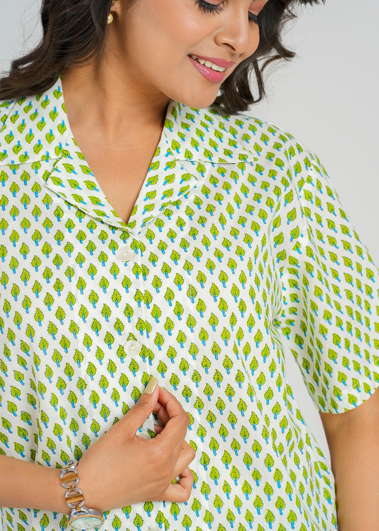 Mint Meadow Cotton Crop Top