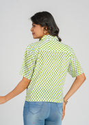 Mint Meadow Cotton Crop Top