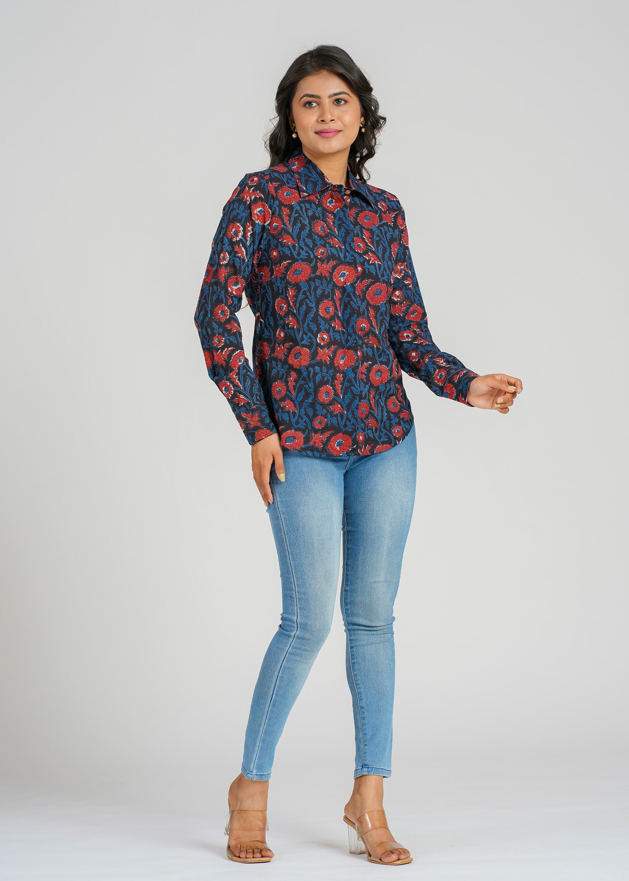 Vanaspati Block Printed Fitted Shirt