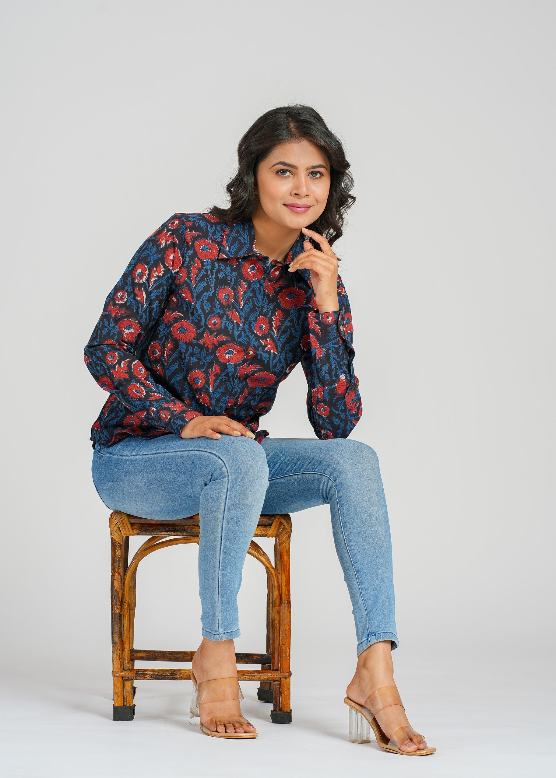 Vanaspati Block Printed Fitted Shirt