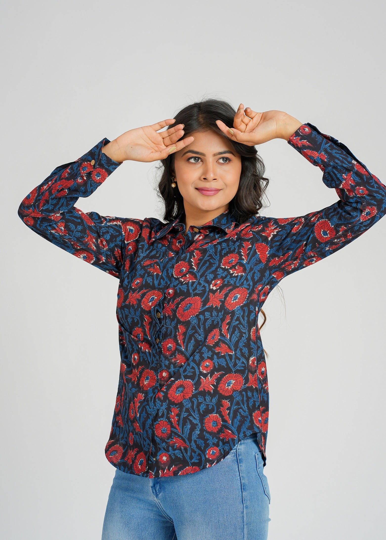 Vanaspati Block Printed Fitted Shirt