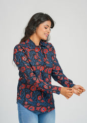 Vanaspati Block Printed Fitted Shirt