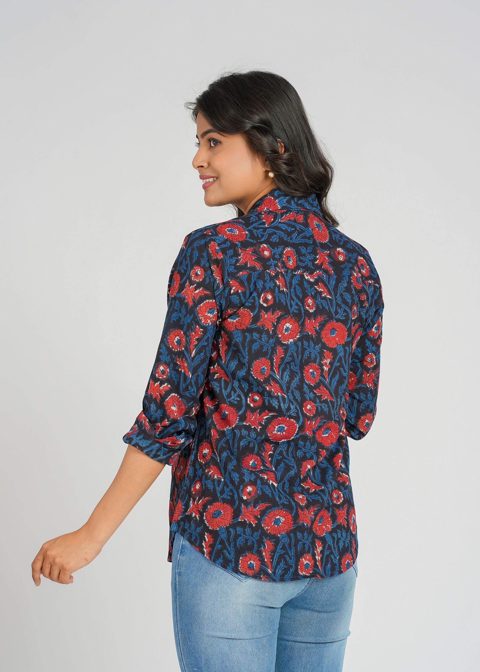 Vanaspati Block Printed Fitted Shirt