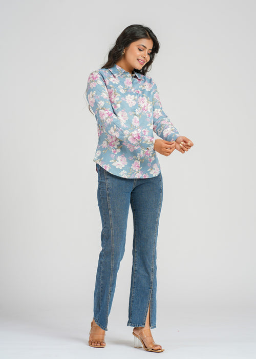 Printed Cotton Women's Shirt