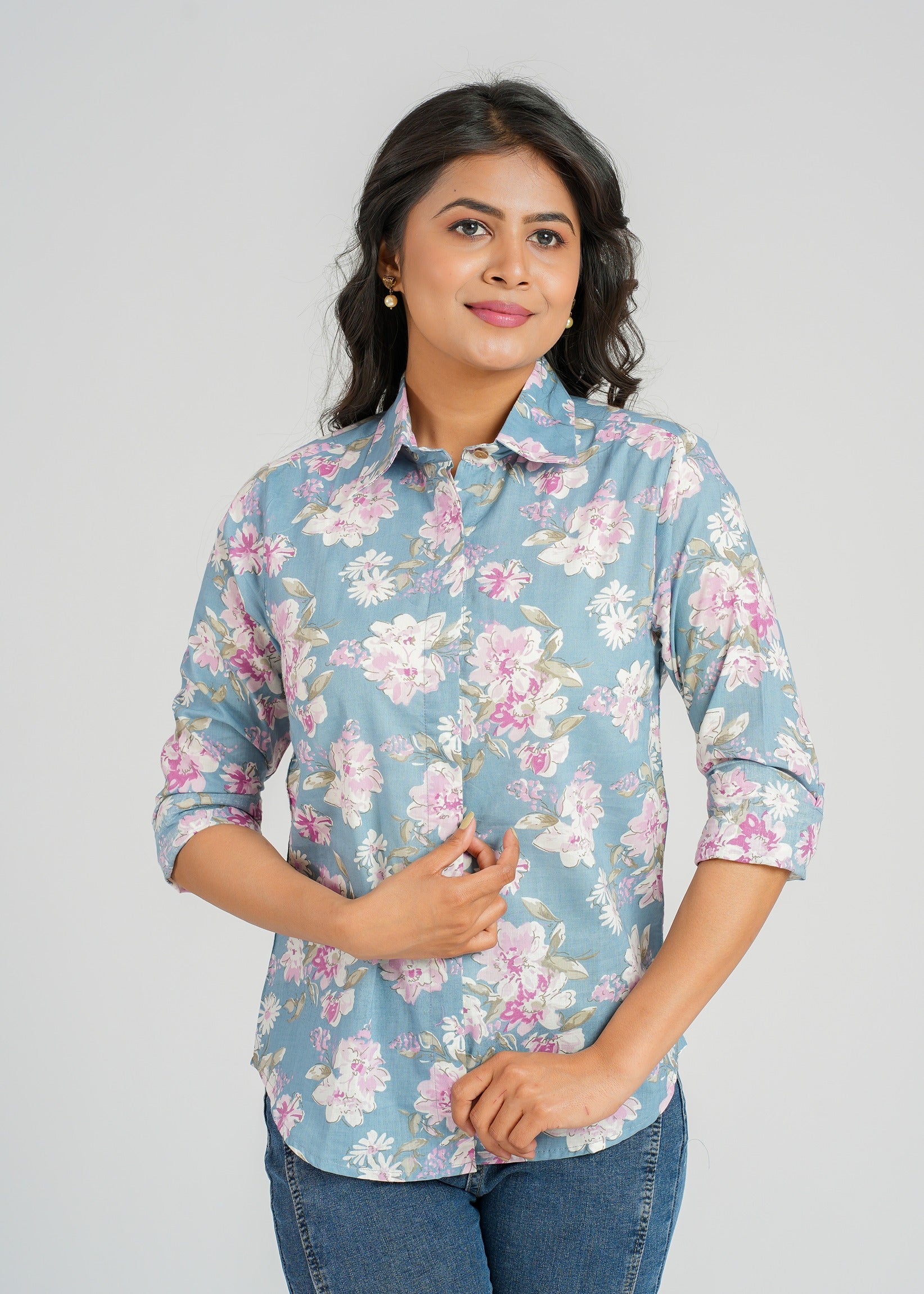 Printed Cotton Women's Shirt