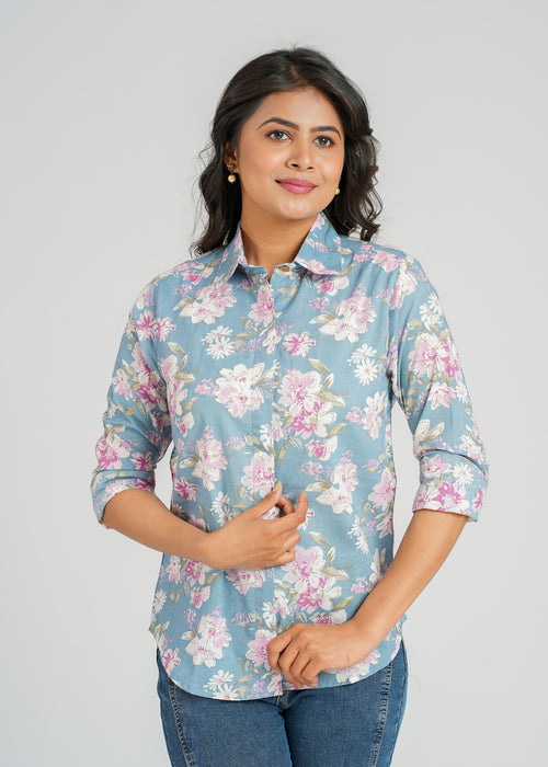 Printed Cotton Women's Shirt