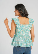 Block Printed Cotton Short Top
