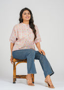 Block Printed Cotton Short Top