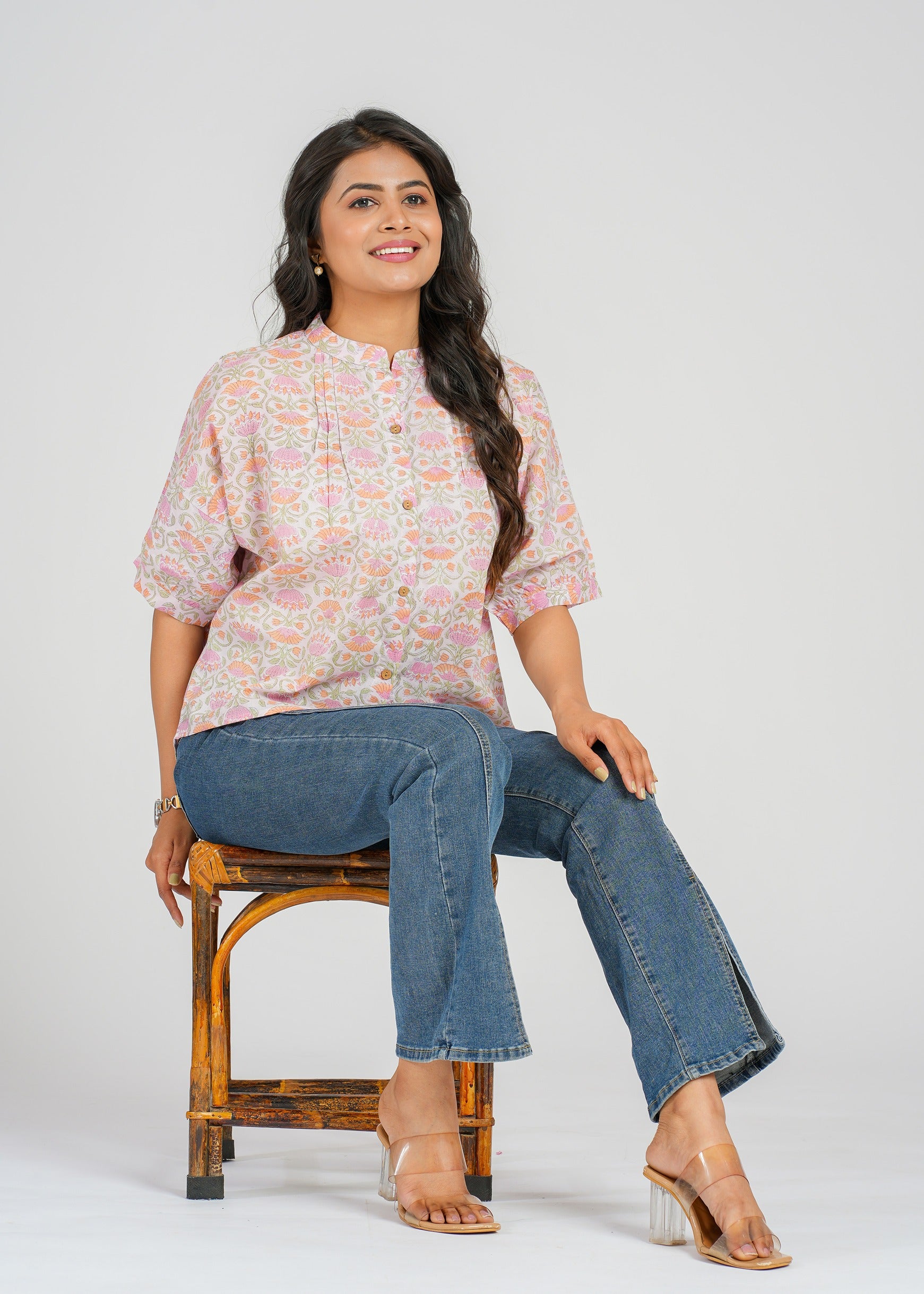 Block Printed Cotton Short Top
