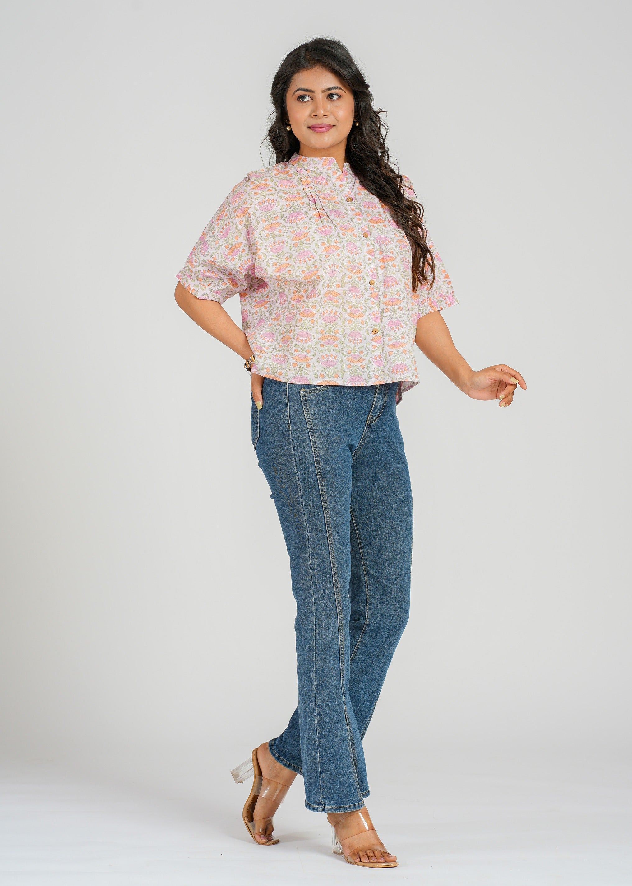 Block Printed Cotton Short Top