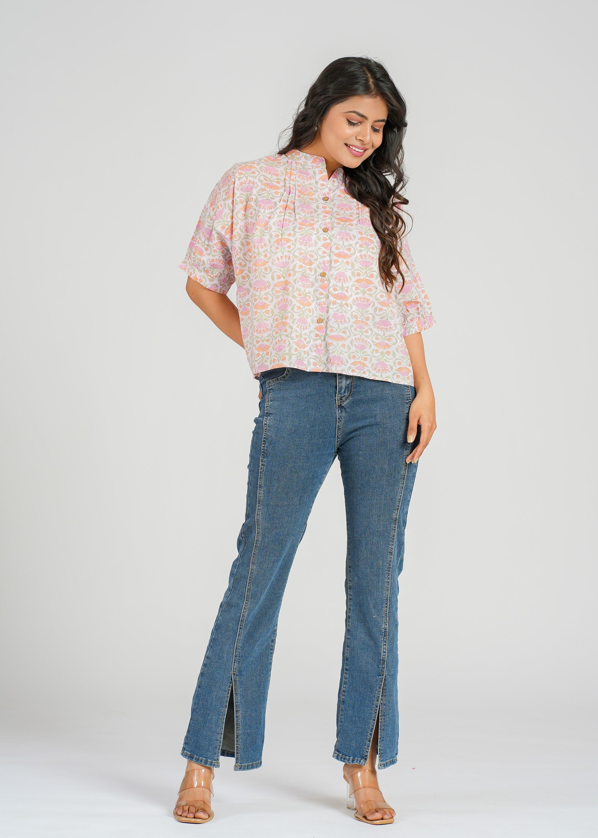 Block Printed Cotton Short Top