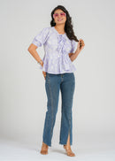 Block Printed Cotton Short Top