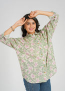 Block Printed Cotton Women's Shirt