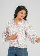 Rosétte Lace Cotton Short Top