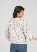 Rosétte Lace Cotton Short Top