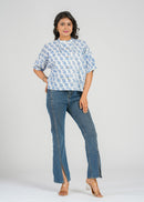 Block Printed Cotton Short Top