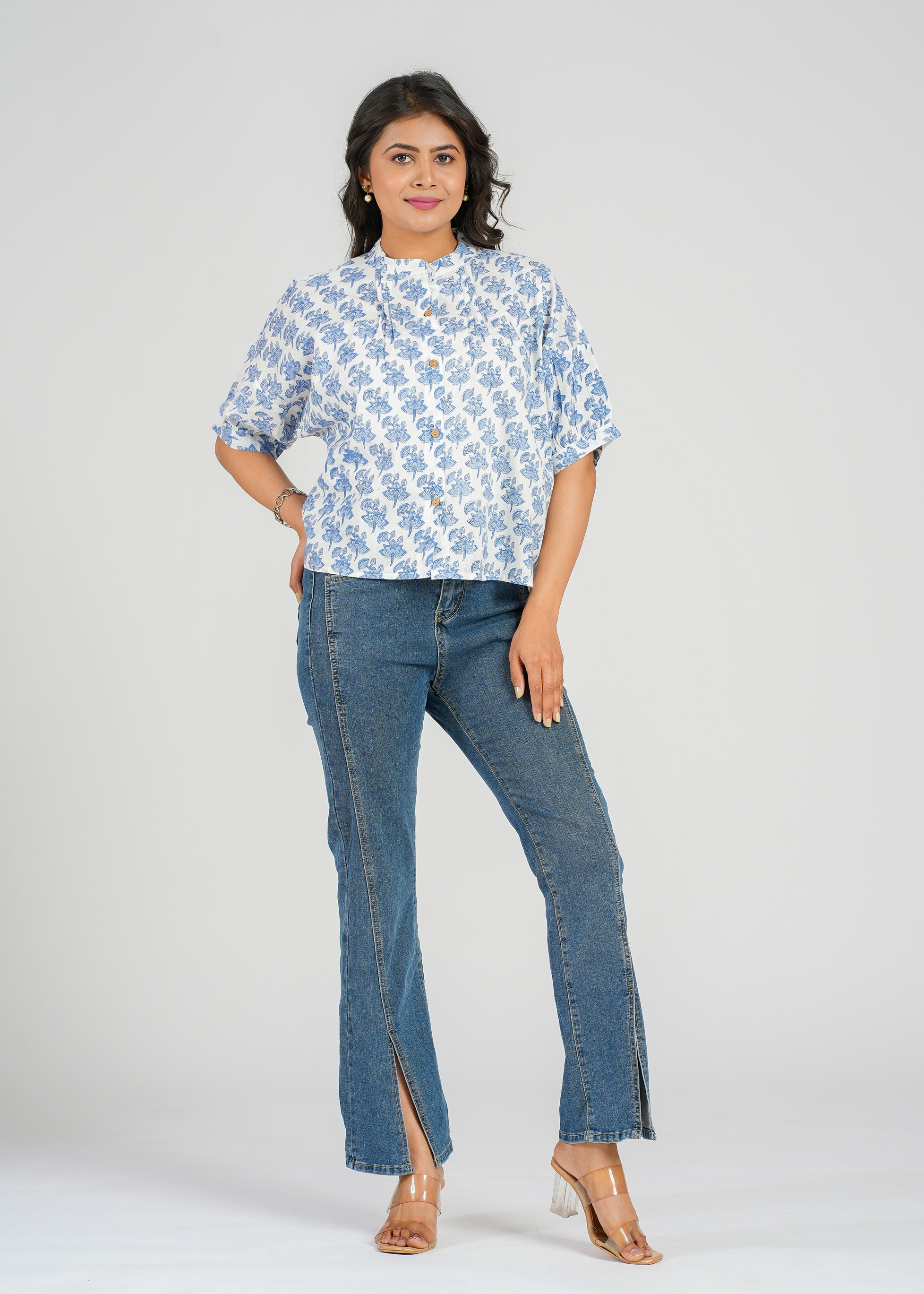 Block Printed Cotton Short Top
