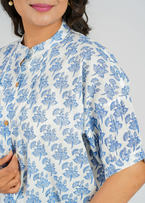 Block Printed Cotton Short Top