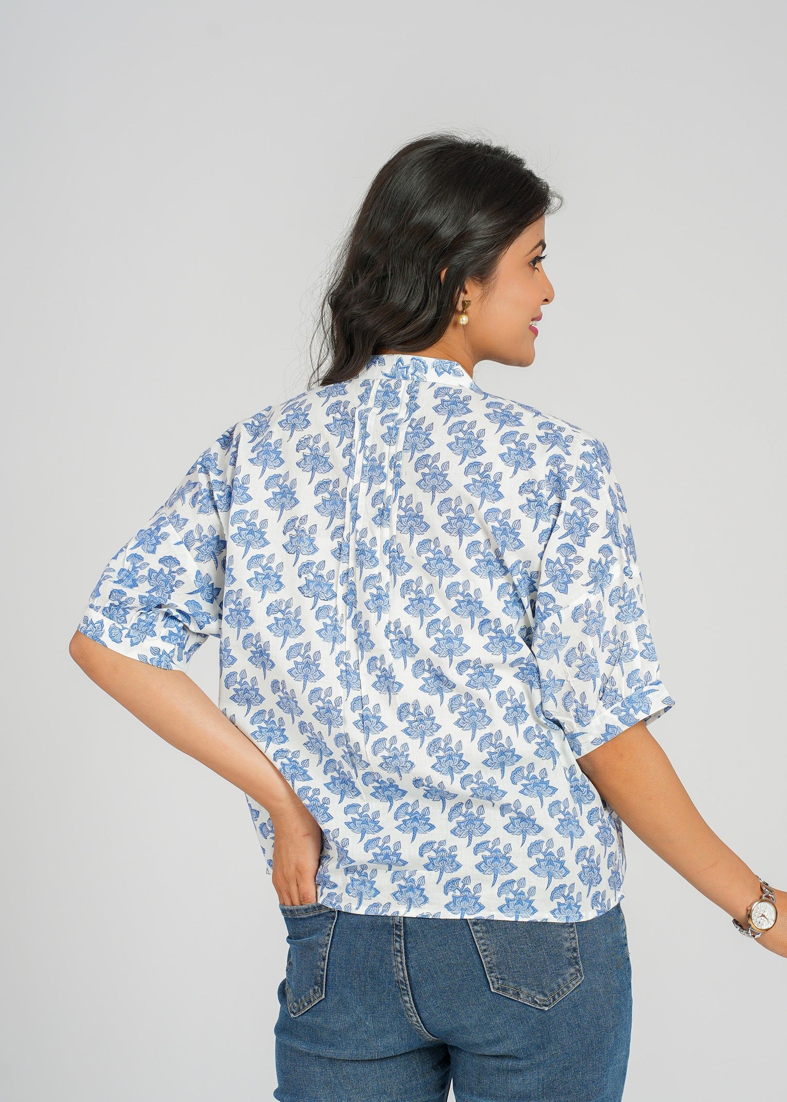 Block Printed Cotton Short Top