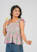Sage Garden Frill Short Top