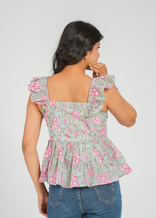 Sage Garden Frill Short Top