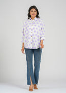 Block Printed Cotton Women's Shirt