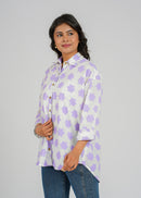 Block Printed Cotton Women's Shirt