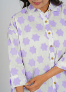 Block Printed Cotton Women's Shirt