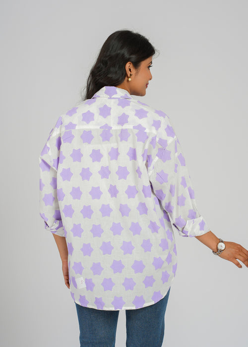 Block Printed Cotton Women's Shirt