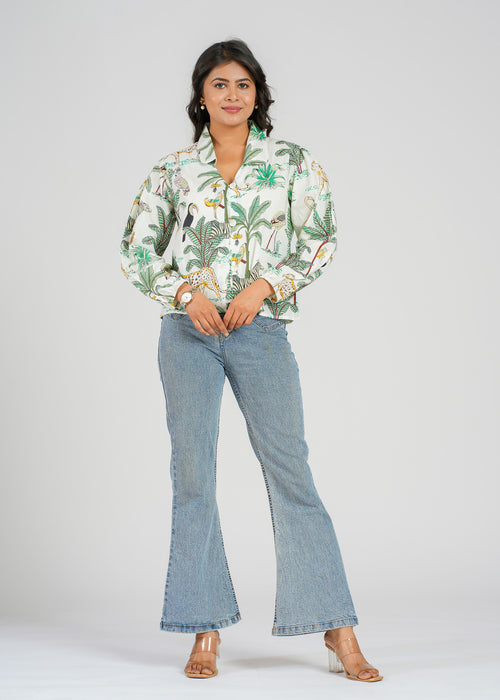 Women’s Cotton Block Printed Short Top