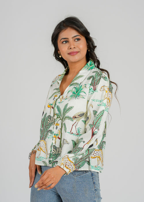 Women’s Cotton Block Printed Short Top