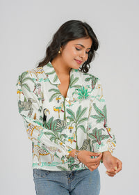 Women’s Cotton Block Printed Short Top