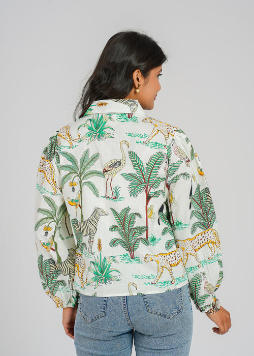 Women’s Cotton Block Printed Short Top
