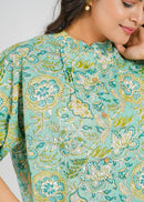 Block Printed Cotton Short Top