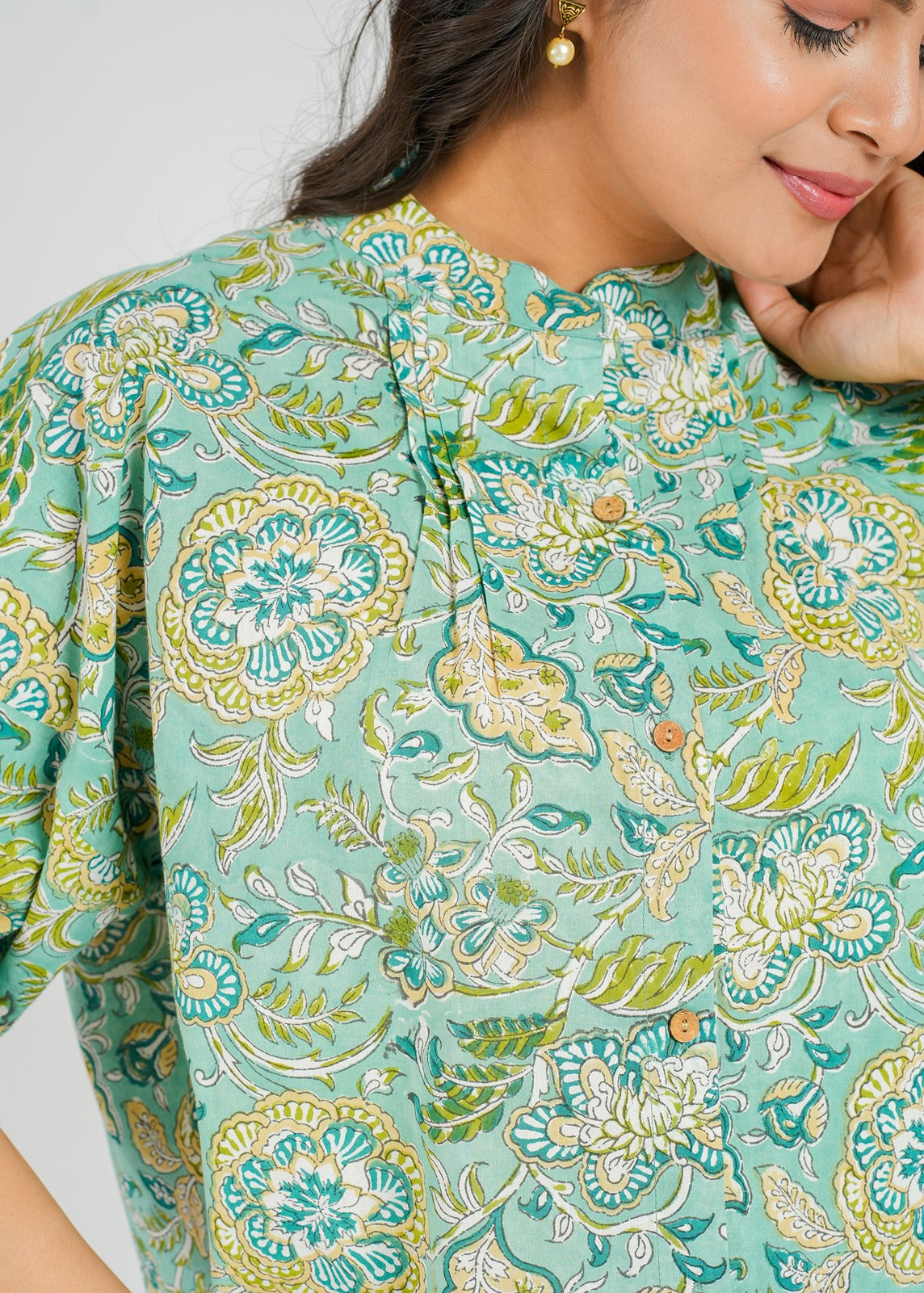 Block Printed Cotton Short Top