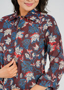 Rustic Indigo Floral Women's Shirt