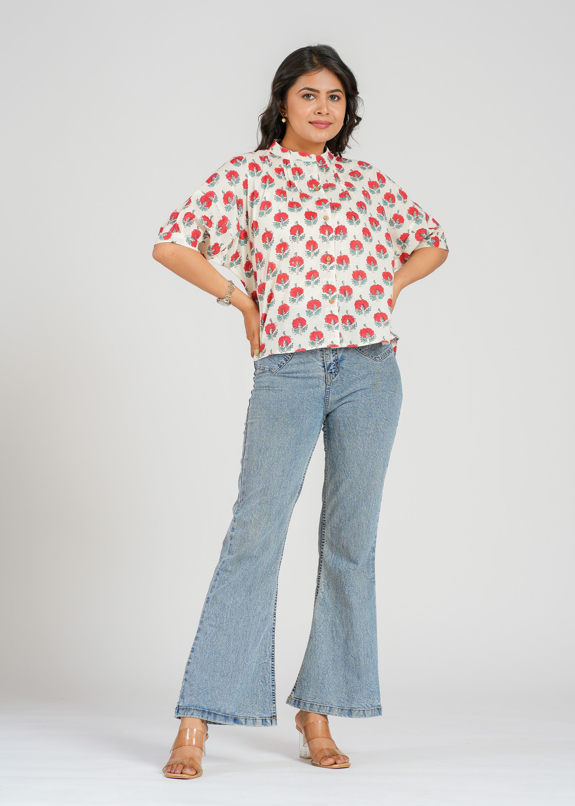 Block Printed Cotton Short Top