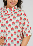 Block Printed Cotton Short Top