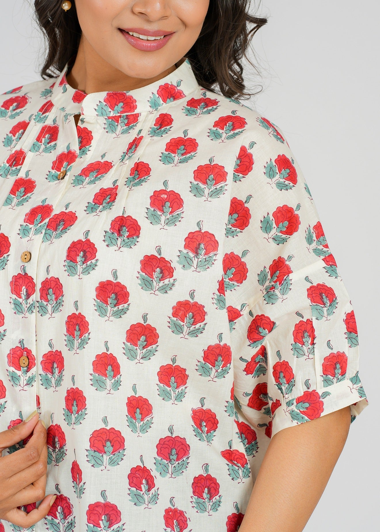 Block Printed Cotton Short Top