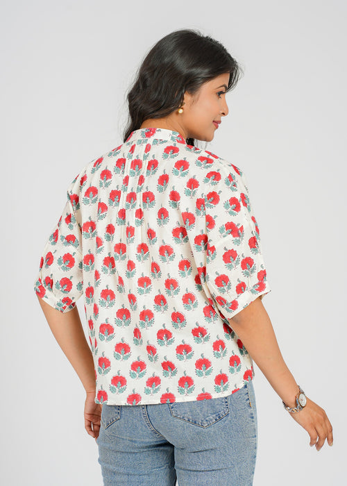 Block Printed Cotton Short Top