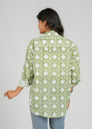 Block Printed Cotton Women's Shirt