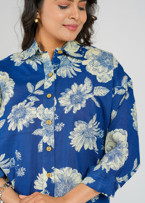 Block Printed Cotton Women's Shirt