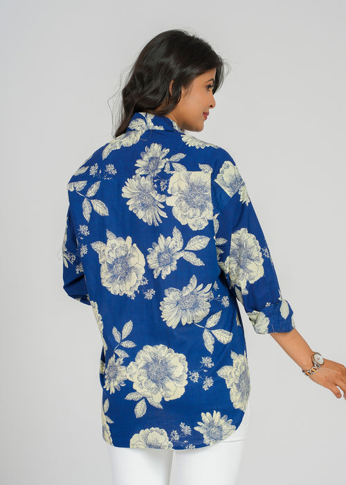 Block Printed Cotton Women's Shirt