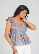 Block Printed Cotton Short Top