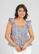 Block Printed Cotton Short Top