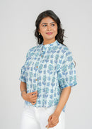 Block Printed Cotton Short Top
