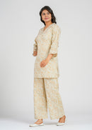 Golden Floral Co-Ord Set