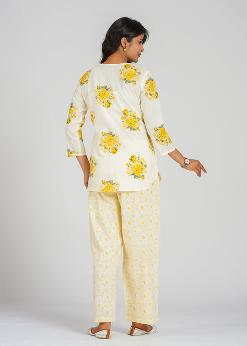Yellow Bloom Floral Co-Ord set
